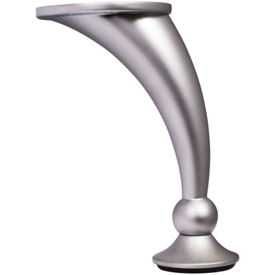 4-1/2" Tall Curved Metal Furniture Leg with Adjustable Height - image 1