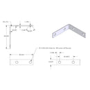 Single 2-1/2" x 2-1/2" Inch Angled Corner Brace Bracket for Cabinets, Shelves, Furniture - image 2