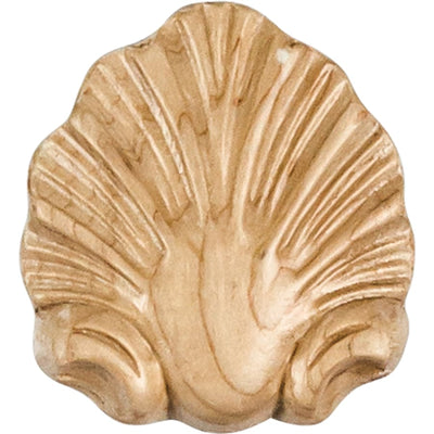 Ocean Beach Seashell Solid Wood Applique Onlay - 2-3/4"H x 2-1/2"W x 1/2"D - image 1
