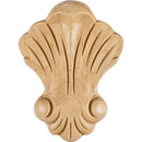 Ocean Beach Seashell Solid Wood Applique Onlay - 4-3/8"H x 3-1/4"W x 5/8"D - image 1