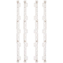 Quick Tray Pilasters 1 Inch Wide Cabinet Shelf Rails with Hook Dowels - Pack of 4 - image 1