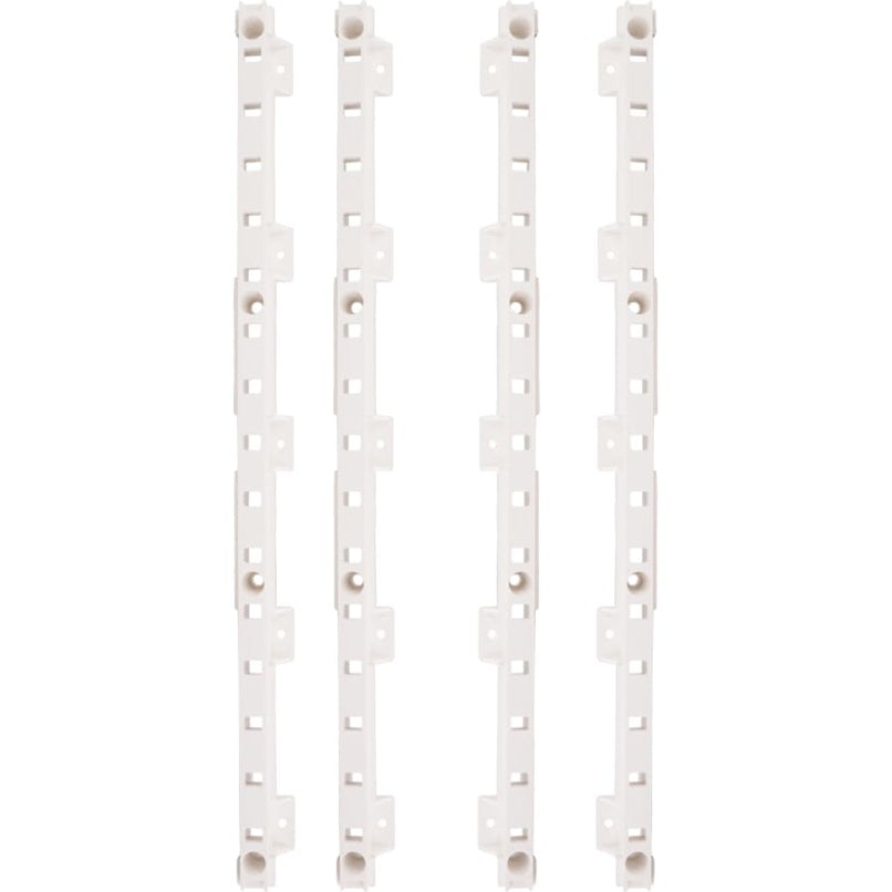 Quick Tray Pilasters 1 Inch Wide Cabinet Shelf Rails with Hook Dowels - Pack of 4 - image 1