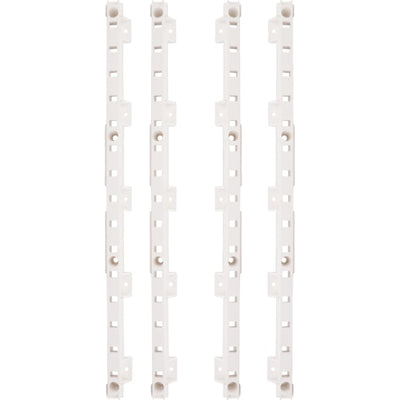 Quick Tray Pilasters 1 Inch Wide Cabinet Shelf Rails with Hook Dowels - Pack of 4 - image 1