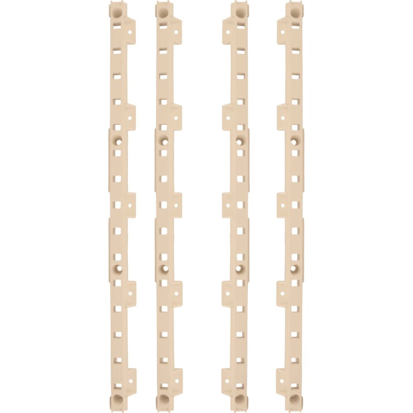 Quick Tray Pilasters 1 Inch Wide Cabinet Shelf Rails with Hook Dowels - Pack of 4 - image 1