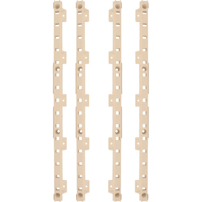 Quick Tray Pilasters 1 Inch Wide Cabinet Shelf Rails with Hook Dowels - Pack of 4 - image 1