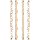 Quick Tray Pilasters 1-1/4 Inch Wide Cabinet Shelf Rails with Hook Dowels - Pack of 4 - image 1