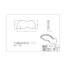 33.5" Pull Out 2 Tier Blind Corner Kitchen Cabinet Organizer - Left of the Blind - for 45" Corner Cabinets - image 2