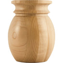 Solid Wood Bun Foot with Bullnose Design and Cove Groove - 5"H x 4"D - image 1