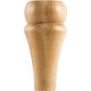 Unfinished Solid Wood Contemporary Taper Bun Foot - 6"H x 3"D - image 1