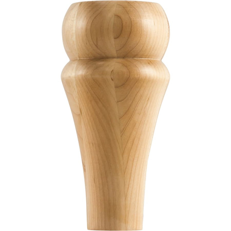 Unfinished Solid Wood Contemporary Taper Bun Foot - 6"H x 3"D - image 1