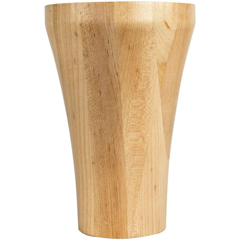 Unfinished Solid Wood Contemporary Cove Taper Bun Foot - 6"H x 4"D - FINAL SALE - image 1