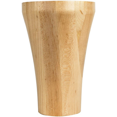 Unfinished Solid Wood Contemporary Cove Taper Bun Foot - 6"H x 4"D - FINAL SALE - image 1