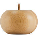 Unfinished Solid Wood Smooth Round Bun Foot - 3"H x 5"D - image 1