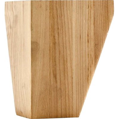 3-1/2" W x 3-1/2" D x 4-1/2" H White Oak Square Shaker Bun Foot - image 1
