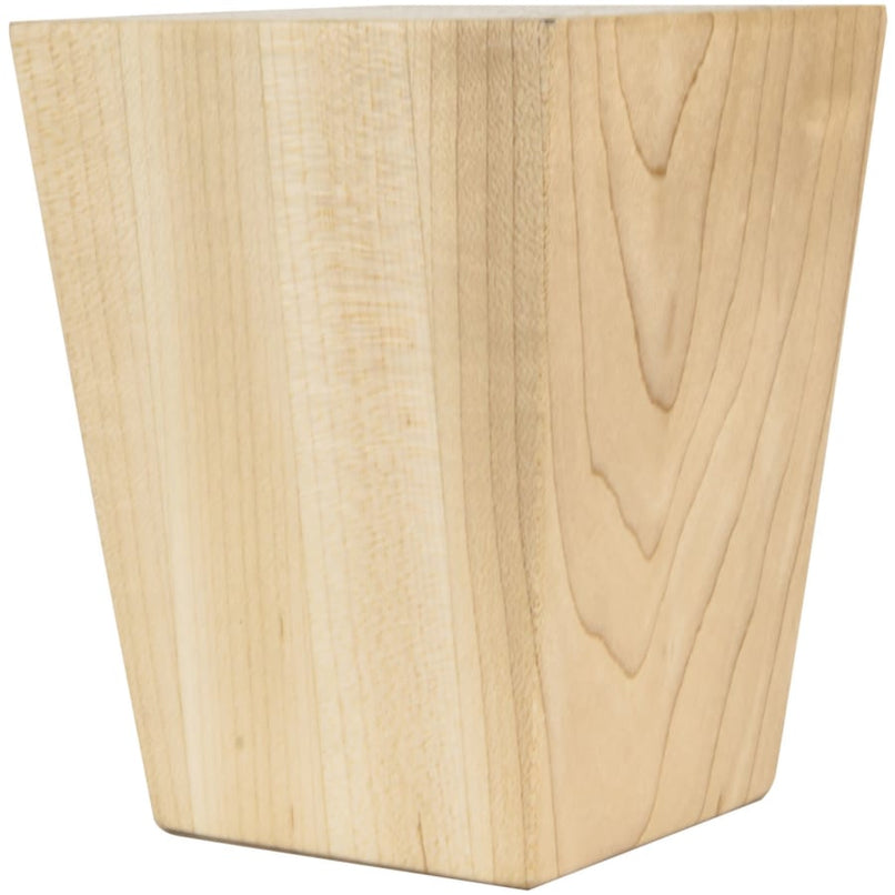 Bun Foot with Square Tapered Shaker Styling, 4-1/2"H x 3-1/2"D - image 1