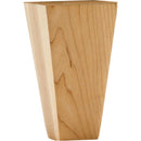 2-1/4" W x 2-1/4" D x 4-1/2" H White Oak Square Tapered Shaker Bun Foot - image 1