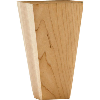 2-1/4" W x 2-1/4" D x 4-1/2" H White Oak Square Tapered Shaker Bun Foot - image 1