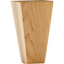 2-1/4" W x 2-1/4" D x 4" H White Oak Square Tapered Shaker Bun Foot - image 1