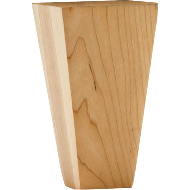 2-1/4" W x 2-1/4" D x 4" H White Oak Square Tapered Shaker Bun Foot - image 1
