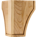 3-1/2" W x 3-1/2" D x 4-1/2" H White Oak Triangular Mission Bun Foot - image 1