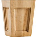 Unfinished Solid Wood Tapered Square Mission Bun Foot / Legs for Cabinets and Furniture - 4-1/2"H x 3-1/2" Square - image 1