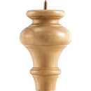 Unfinished Solid Wood Transitional Turned Furniture Cabinet Leg Bun Foot - 6"H x 4"D - image 1