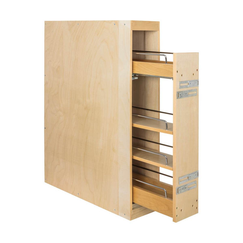 6" Wide Base Cabinet Pull Out Filler with Soft Close Slides and Adjustable Shelves - image 3