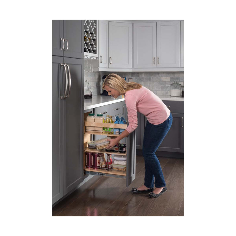11-1/2" Wide Base Cabinet Pull Out Organizer Shelves with Concealed Soft Close Slides - For 15" Base Cabinets - image 2