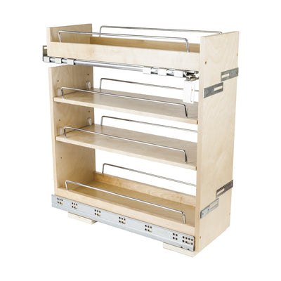 8 Inch "No Wiggle" Base Cabinet Pull Out Organizer Shelves with Concealed Soft Close Slides - For 9" Wide Base Cabinets - image 1