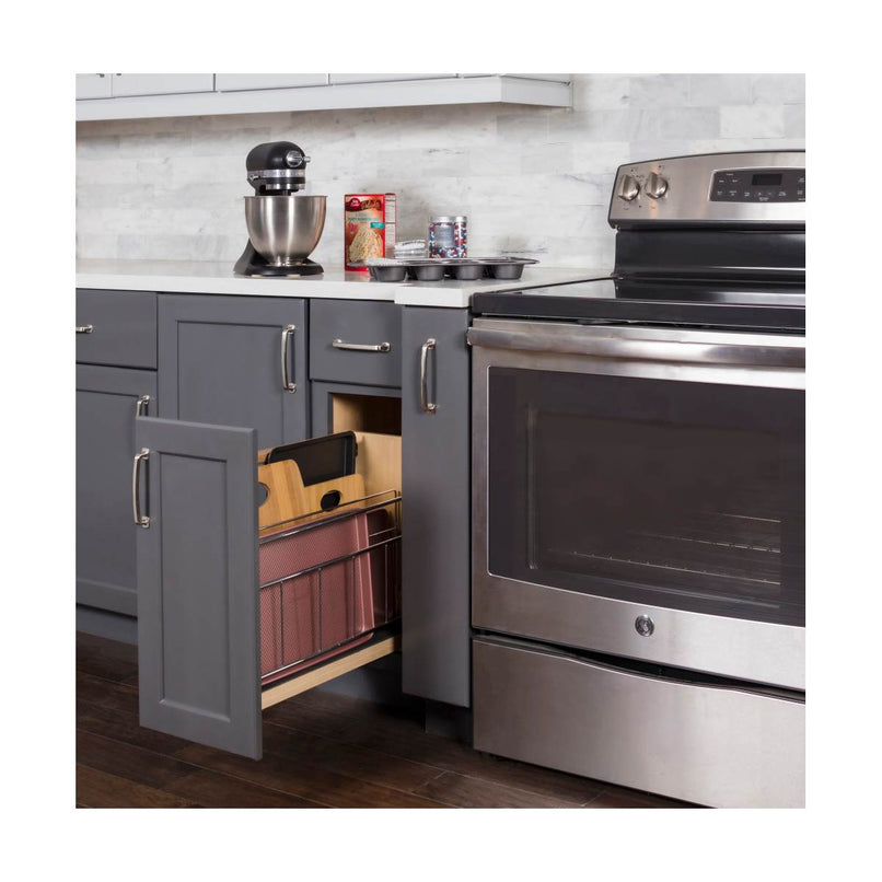 8 Inch Base Cabinet Tray Divider Pull Out with Soft-Close Slides - image 2