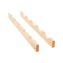 Solid Wood Set of (2) 48 Inch Wide 10 Bottle Wine Storage Rack Rails - image 1
