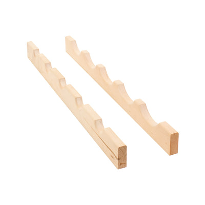 Solid Wood Set of (2) 48 Inch Wide 10 Bottle Wine Storage Rack Rails - image 1