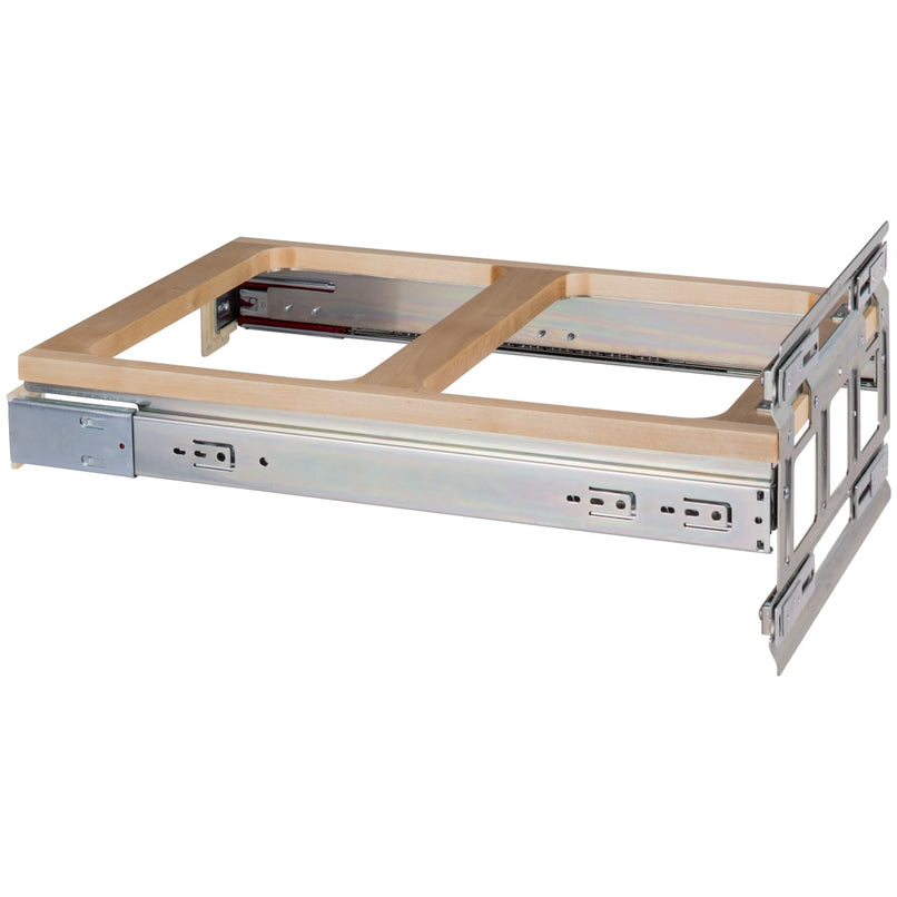 15" Top Mount Double Bin Pull Out Trash Can with Soft Close Slides for 35 Quart Bins - Included - image 1