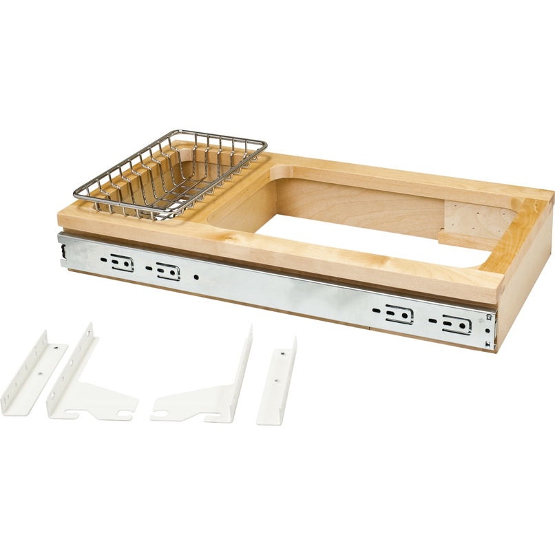 12" Top Mount Single Bin Pull Out Trash Can with Soft Close Slides for 50 Quart Bins - Included - image 2