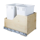 Bottom Mount Double Trash Can with Full Extension Slides for 18" Base Cabinets - 35 Quart Capacity - image 2