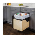 Bottom Mount Double Pull Out Trash Can with Full Extension Slides for 18" Base Cabinets - 50 Quart Capacity - image 3