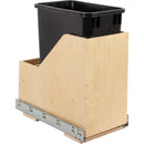 10" Wide 35 Quart Waste Solution-Wood Bottom Mount Soft Close Vanity Trash Can Rollout Bin for Hinged Doors - Includes One Can - image 1