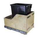 Single 35 Quart Bottom Mount 12-5/8 Inch Wide Pullout Waste Container System with Full Extension Slides - image 2