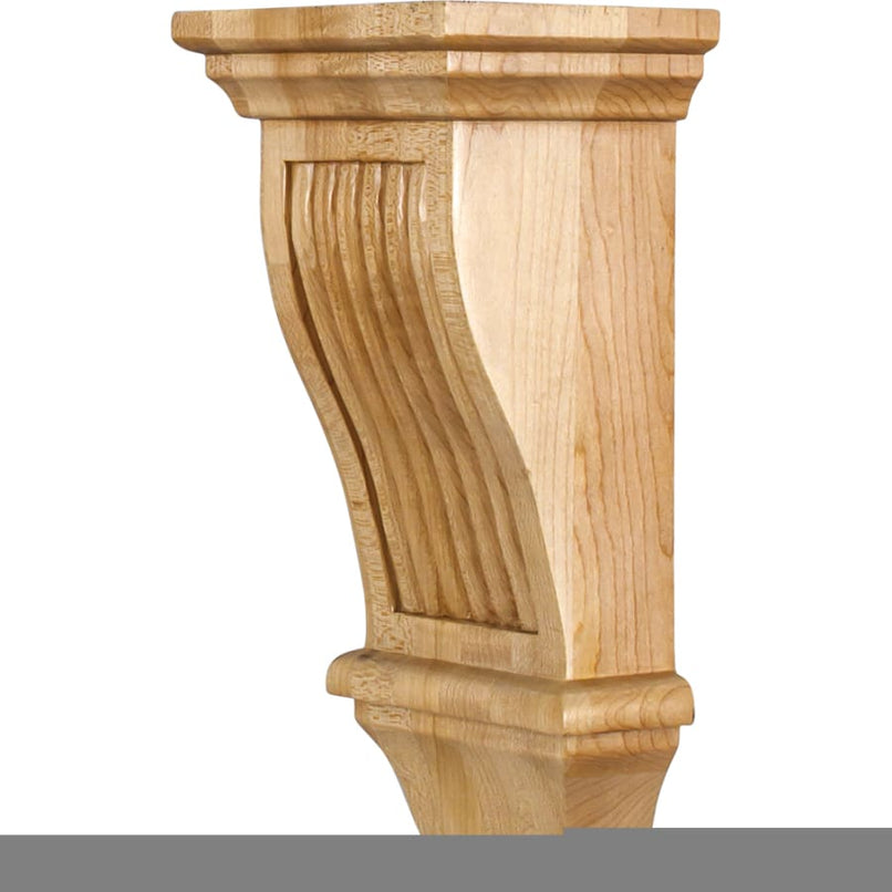 Corbel with Renaissance Reed Styling, 10"H x 5"W x 4"D - image 1