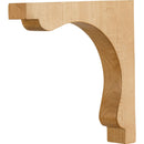Decorative Square End Solid Wood Corbel Shelf Bracket - 7"H x 1-1/4"W x 7"D - image 1