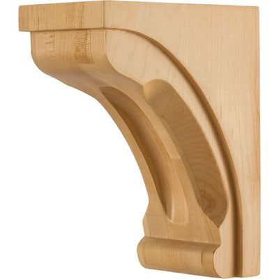 Corbel with Scooped Center and Edge Styling, 8"H x 4"W x 6"D - image 1