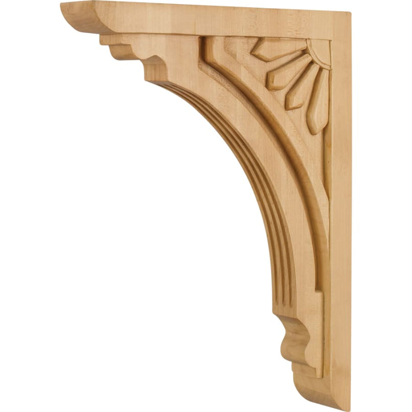 Corbel with Art Deco Styling, 14"H x 2"W x 10-11/16"D - image 1