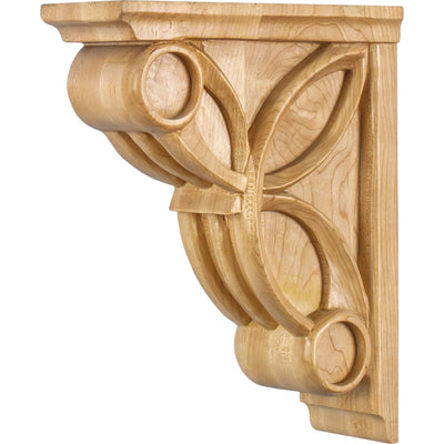 Corbel with Art Deco Celtic Weave Styling, 10"H x 3"W x 8"D - image 1