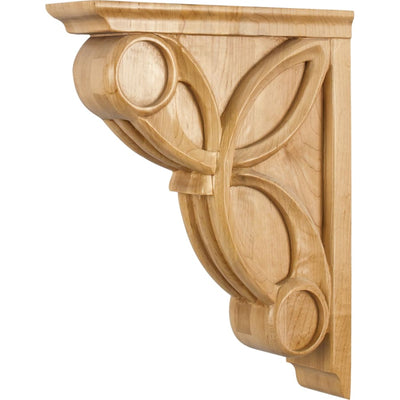 Corbel with Art Deco Celtic Weave Styling, 14"H x 3"W x 11-5/16"D - image 1