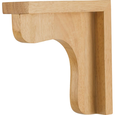 Decorative Solid Wood Bar Shelf Corbel Bracket -  8"H x 2-1/2"W x 8"D - image 1