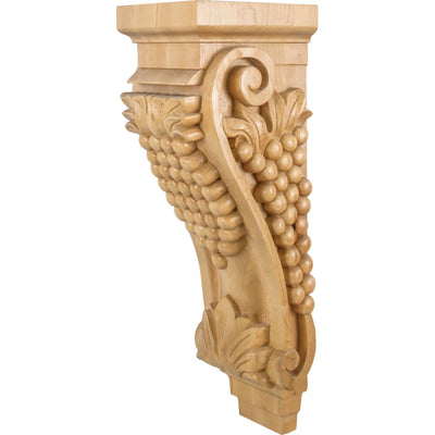 Corbel with Grape Styling, 22"H x 6-3/4"W x 7-5/8"D - image 1