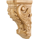 Grand Classical  Acanthus Carved Solid Wood Small Corbel Bar Shelf Bracket - 10"H x 4-1/2"W x 5"D - image 1