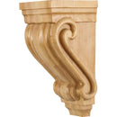 Traditional Regal Scrolled Solid Wood Corbel Bar Shelf Counter Bracket - 10"H x 4-1/2"W x 5"D - image 1