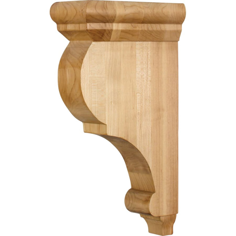3" W x 6-1/2" D x 12" H White Oak Bar Bracket Smooth Corbel - image 1