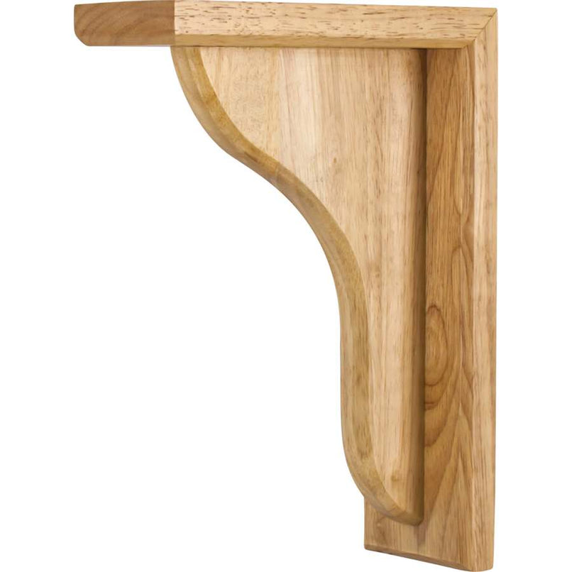 3" W x 7-5/8" D x 10-1/2" H White Oak Bar Bracket Beveled Bar Corbel - image 1